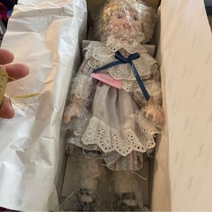 Vintage Authentic 1991 Hansel Doll Seymour Mann Hand Painted Porcelain Hand Sewn